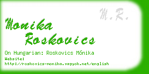 monika roskovics business card