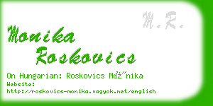 monika roskovics business card